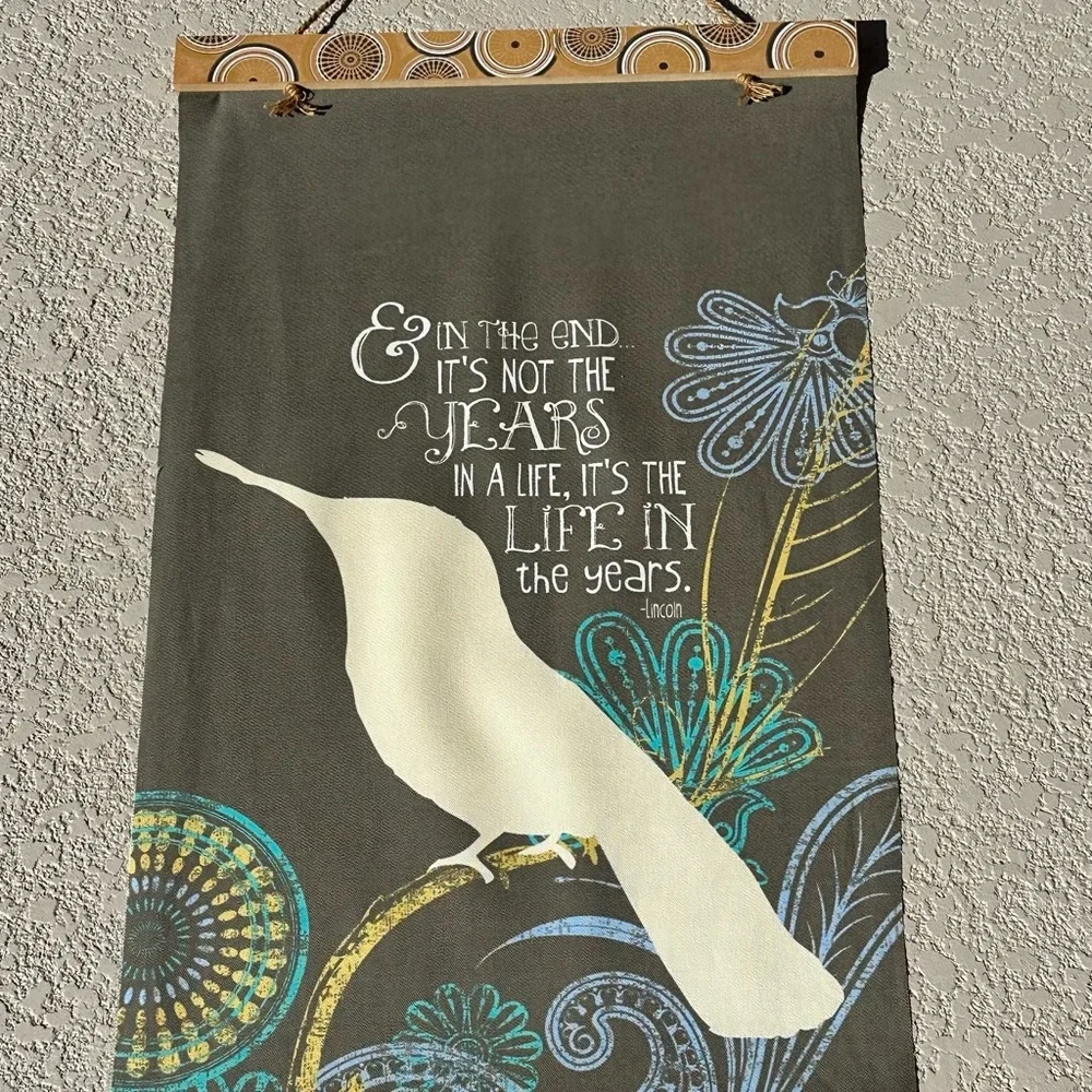 Danielson Designs Decorative Wall Hanging with Bird Design - Brown and Cream